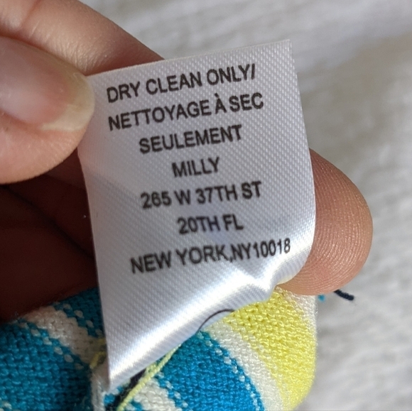 MILLY of NY Bright Colorful Striped Knit Dress S Preppy Shift Dress - Picture 12 of 13